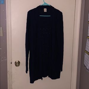 Open Cardigan Navy Blue